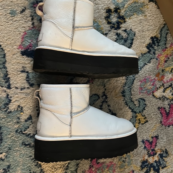 UGG - shoes UGG - classic mini platform white - Picture 5 of 6